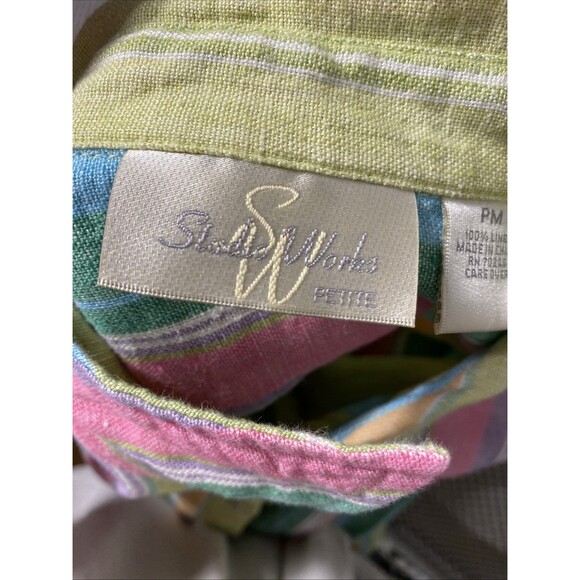 Studio Works Linen Shirt PM Bright Beach Colors‎ - Picture 6 of 6